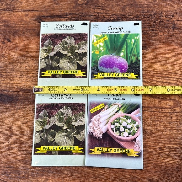 NWT Valley Greene Seed Packet Set Of 4 Different Varieties - Picture 3 of 8